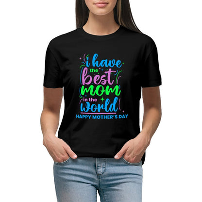 Custom Placement Print T-Shirt - Women's Cotton Crew Neck Short Sleeve Tee for Spring & Summer