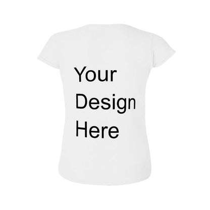 Custom Placement Print T-Shirt - Women Cotton Crew Neck Short Sleeve Tee for Spring & Summer