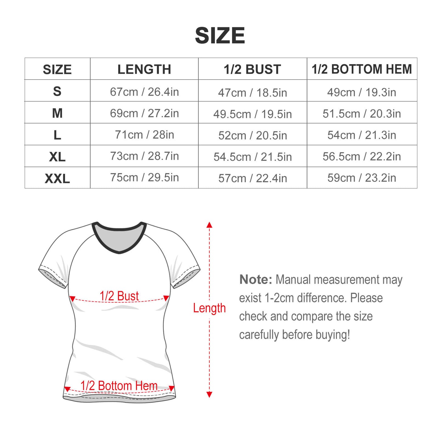 Custom Full Print T-Shirt - Women V Neck Short Sleeve Tee for Spring & Summer