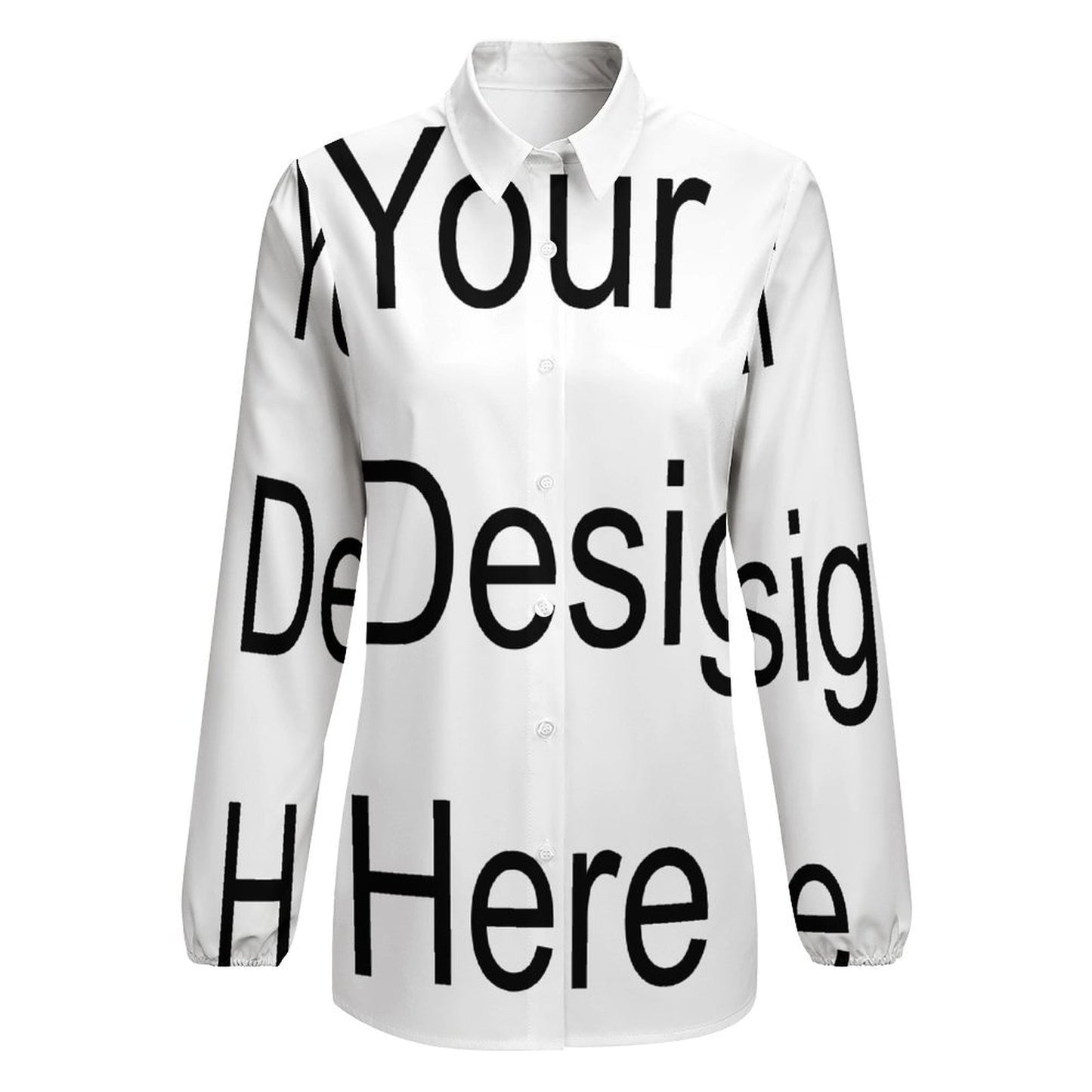 Custom Full Print Shirt - Women's Polyester Long-Sleeve Retro Casual Shirt for Spring & Summer