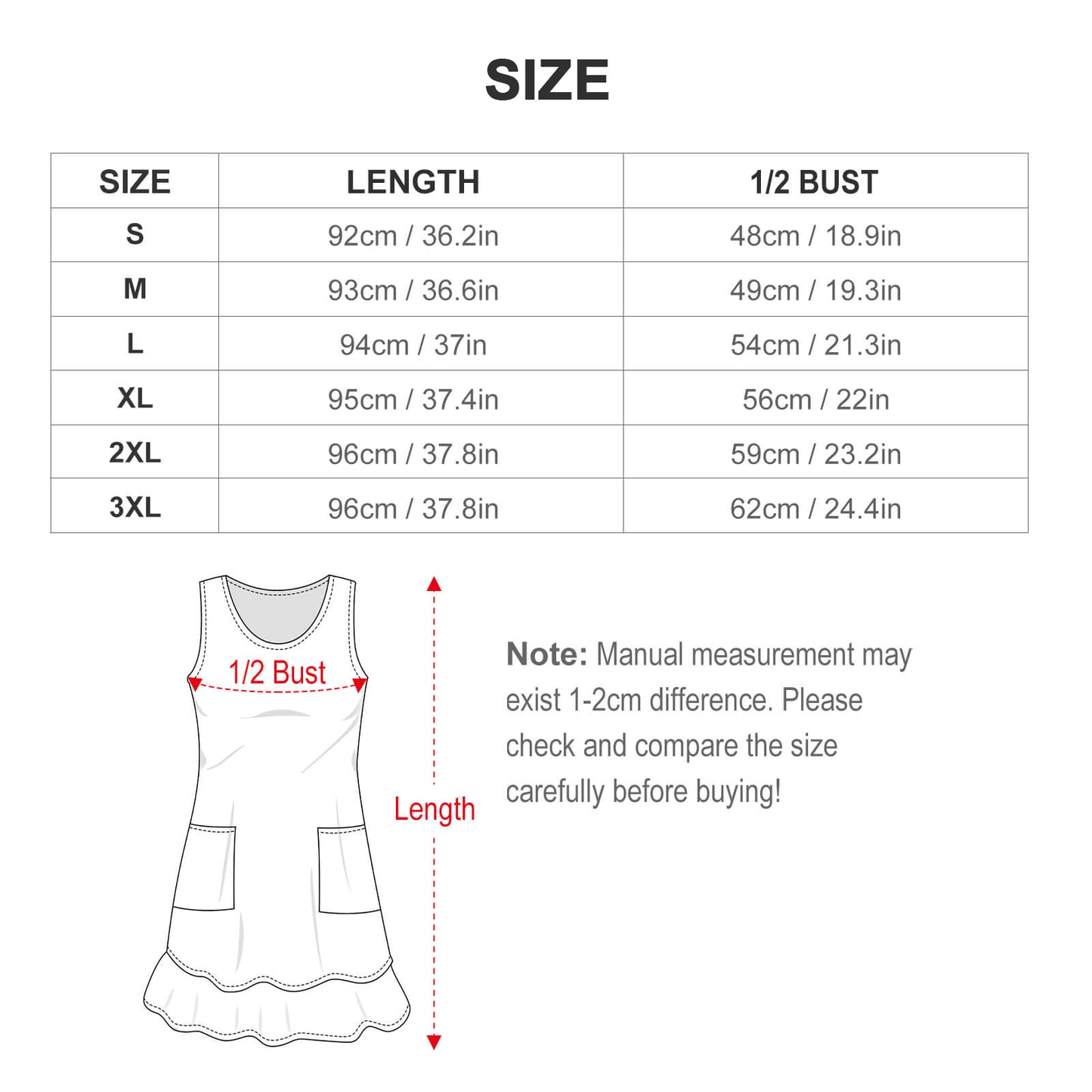 Custom Full Print Dress - Women's Polyester U-Neck Sleeveless Layered Dress for Spring & Summer