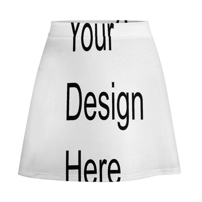 Custom Full Print Skirt - Women's Double-Layer Stretch Mini Skirt for Spring & Summer