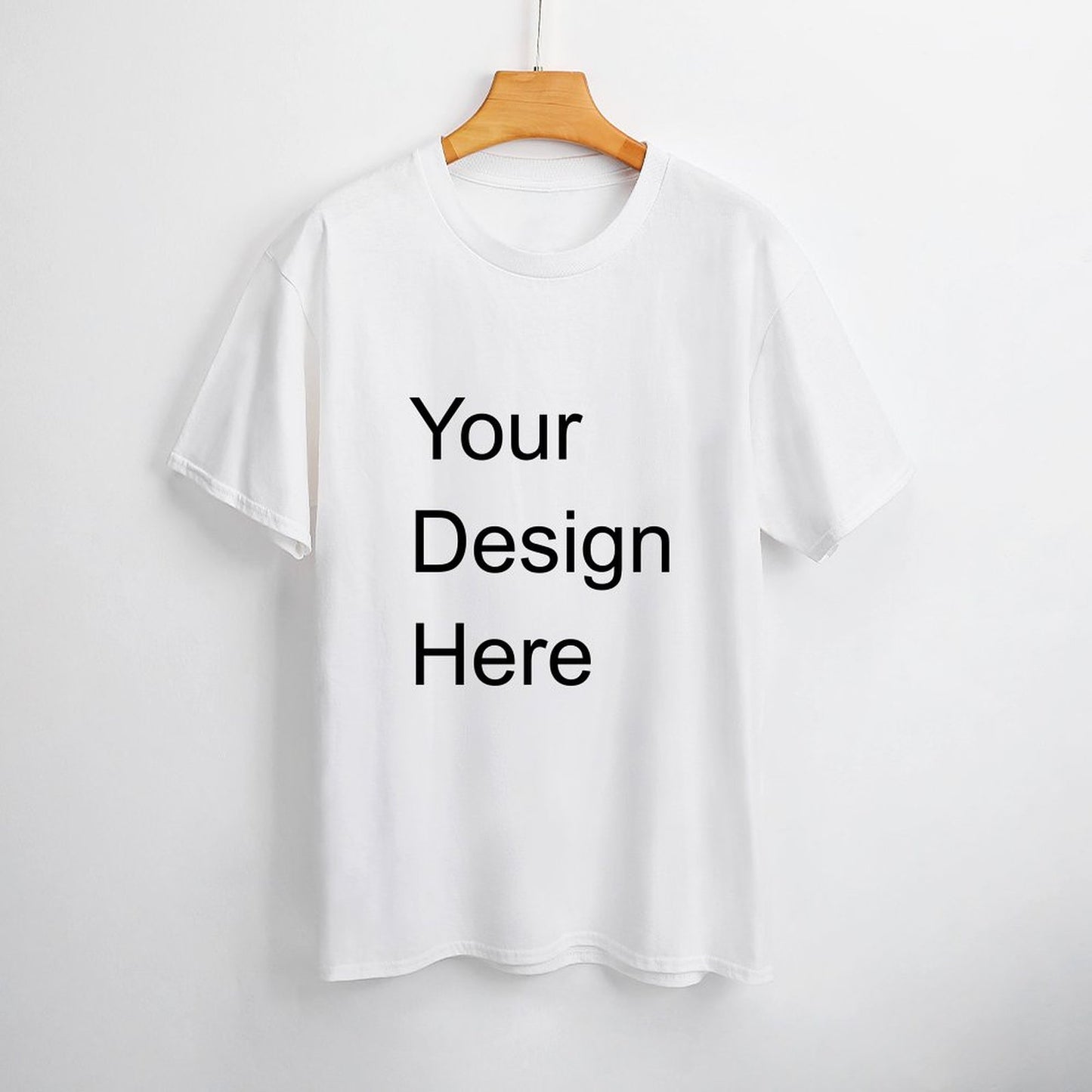 Custom Placement Print T-Shirt - Women Cotton Crew Neck Short Sleeve T-Shirt for Spring & Summer