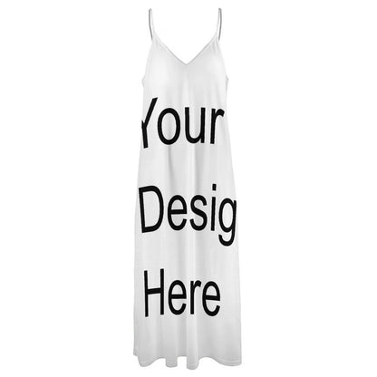 Custom Full Print Dress - Women Polyester Strap and Ankle Length Dress for Spring & Summer