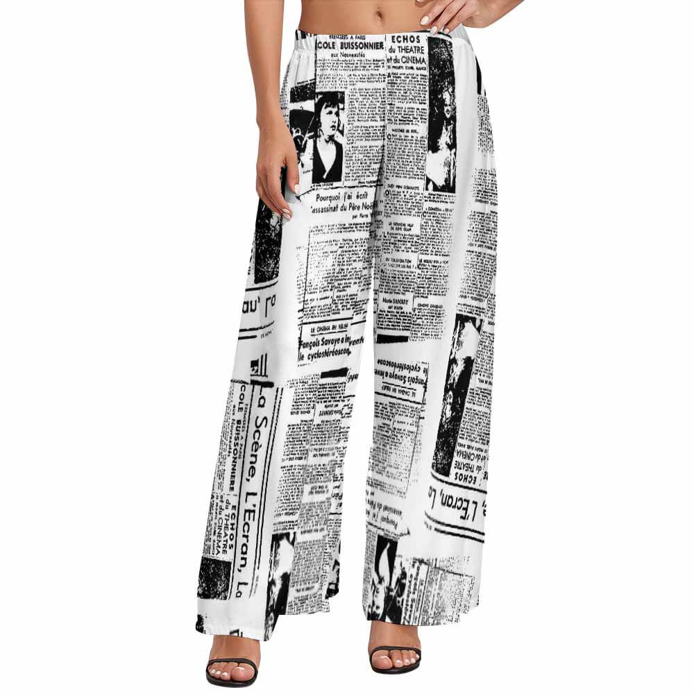 Custom Full Print Pant - Women's Polyester Wide-Leg Pants