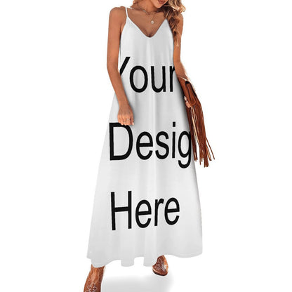 Custom Full Print Dress - Women Polyester Strap and Ankle Length Dress for Spring & Summer