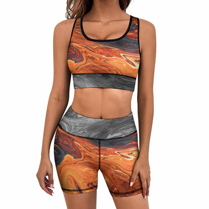 Custom Full Print Yoga Set - Women's Double-Layered Yoga Set