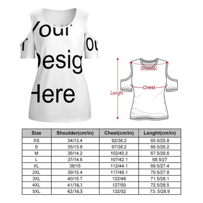 Custom Full Print T-Shirt - Women Polyester U Neck Short Sleeve T-Shirt for Spring & Summer