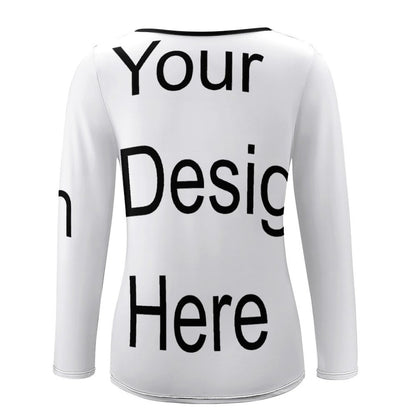 Custom Full Print Camisole - for Women Cotton Deep U-Neck Long Sleeve Basic Camisole for Spring/Autumn/Winter