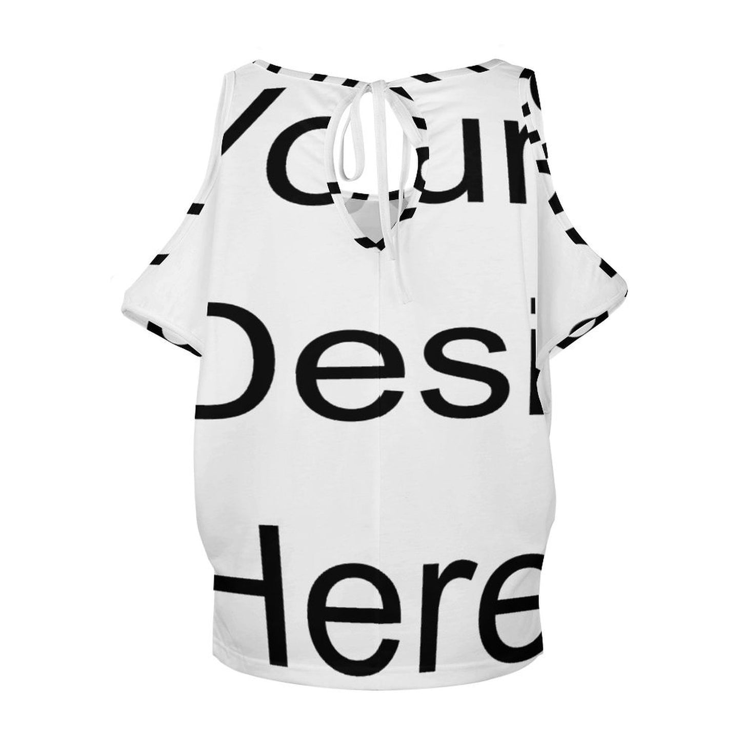 Custom Full Print T-Shirt - Women Cotton Off Shoulder Short Sleeve Tee for Spring & Summer