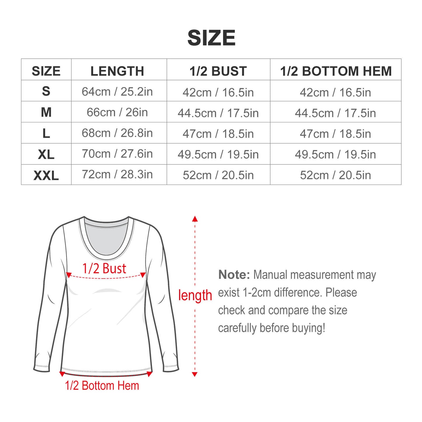 Custom Full Print Camisole - for Women Cotton Deep U-Neck Long Sleeve Basic Camisole for Spring/Autumn/Winter