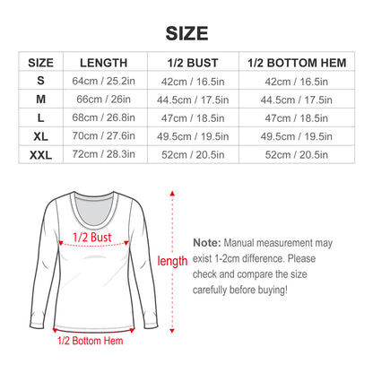 Custom Full Print Camisole - for Women Cotton Deep U-Neck Long Sleeve Basic Camisole for Spring/Autumn/Winter