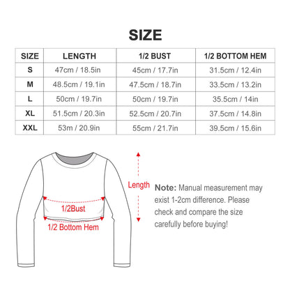 Custom Print T-Shirt - Women's Polyester Crew Neck Long Sleeve Backless Tie-Up T-Shirt for Spring/Autumn/Winter