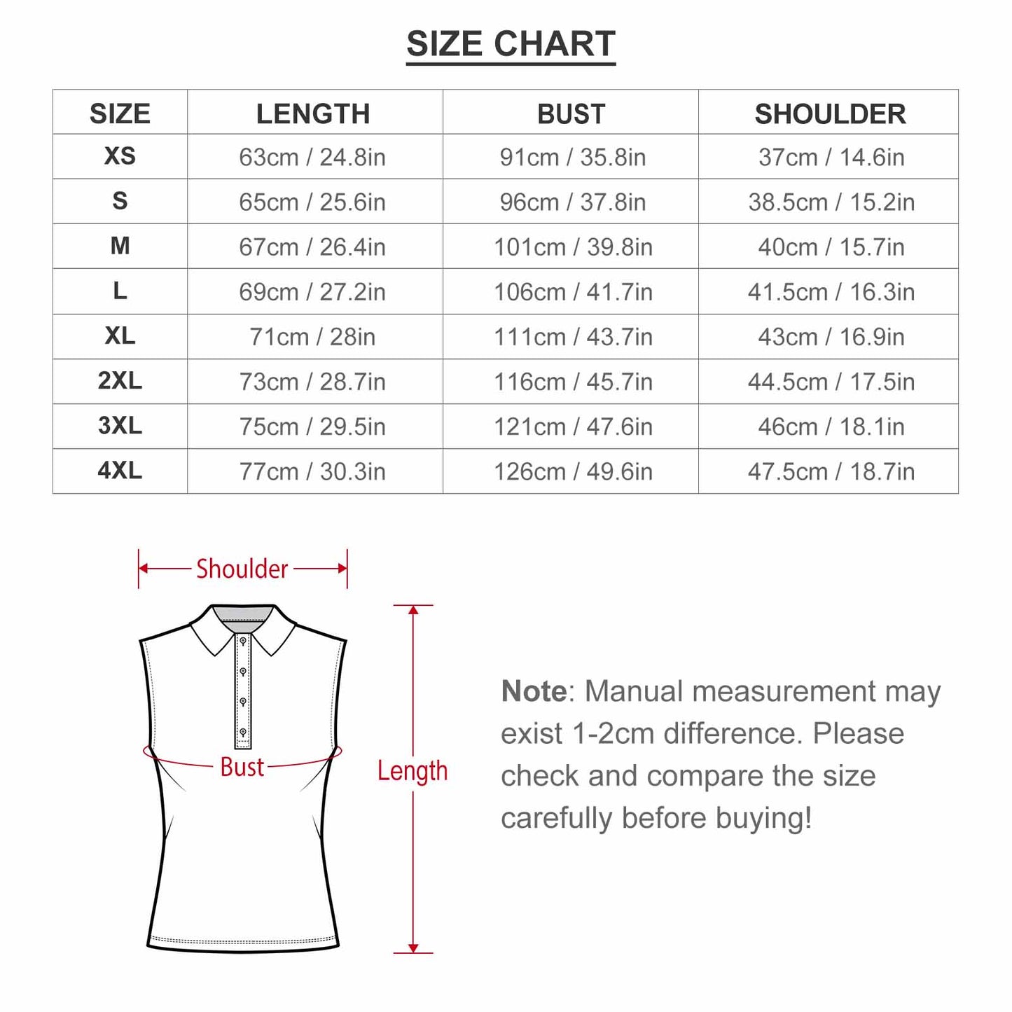 Custom Full Print Polo - Women's Polyester Button-down Polo Collar Sleeveless Polo for Spring & Summer