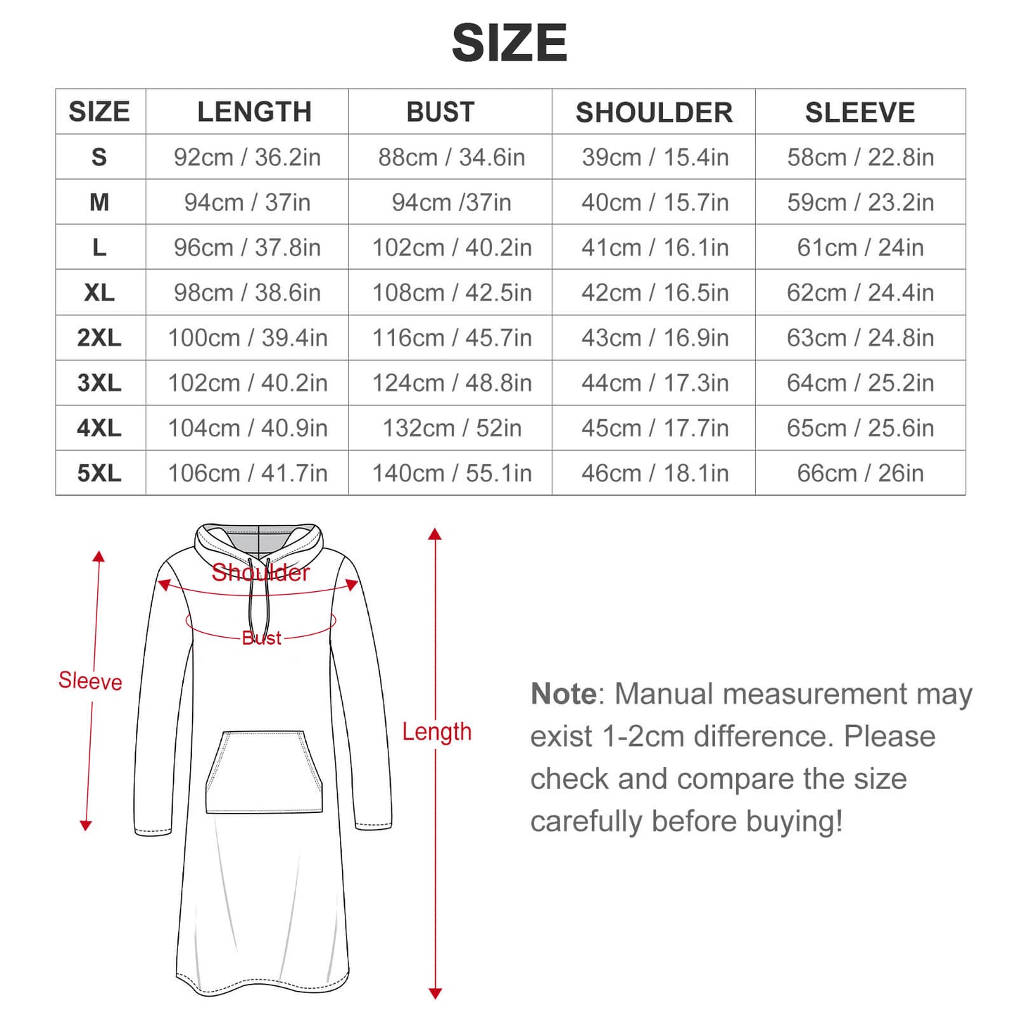 Custom Full Print Dress - Women's Polyester Hooded Pocket Long Sleeve Dress for Autumn & Winter