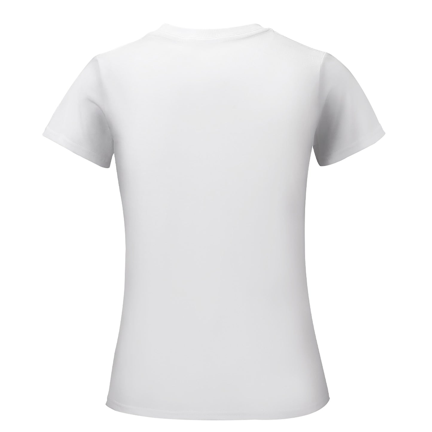 Custom Placement Print T-Shirt - Women Cotton Crew Neck Short Sleeve Tee for Spring & Summer