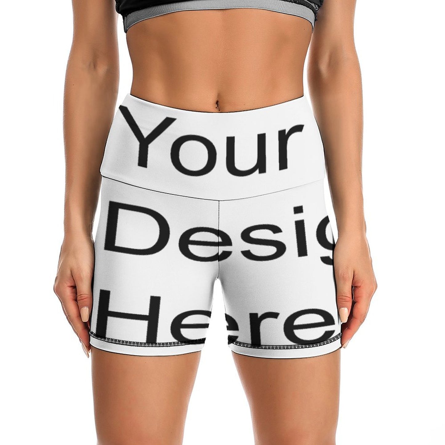 Custom Full Print Yoga Short - Women's Polyester Yoga Shorts