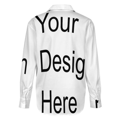 Custom Full Print Shirt - Women's Velvet Long-Sleeve Shirt for Spring & Summer