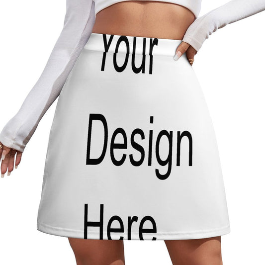 Custom Full Print Skirt - Women's Double-Layer Stretch Mini Skirt for Spring & Summer