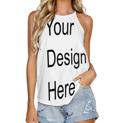 Custom Full Print Tank Top - for Women Polyester Crew Neck Sleeveless Tank Top for Spring & Summer