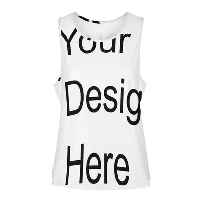 Custom Full Print Tank Top - for Women Milk Silk Crew Neck Sleeveless Sports Tank Top for Spring & Summer