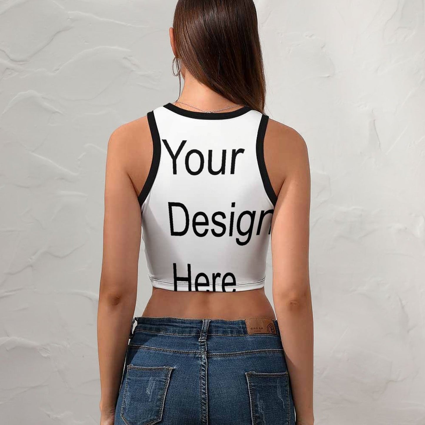 Custom Full Print Tank Top - for Women Polyester Cropped Tank Top with Racerback Design for Spring & Summer