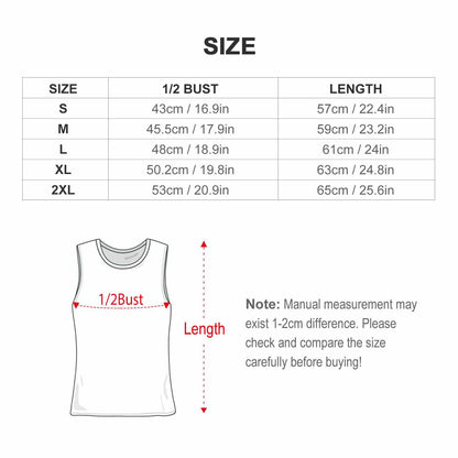 Custom Full Print Tank Top - for Women Milk Silk Crew Neck Sleeveless Sports Tank Top for Spring & Summer