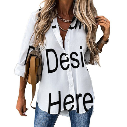 Custom Full Print Shirt - Women's Asymmetric Hem Shirt & Summer