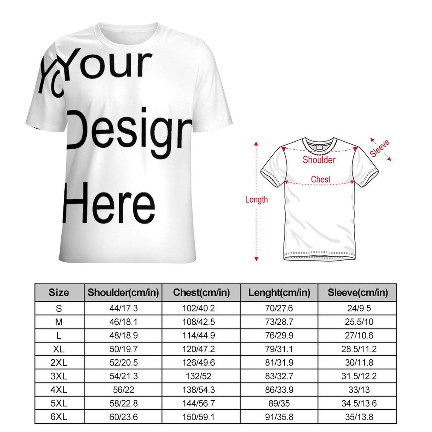 Custom Full Print T-Shirt - Women's Cotton Crew Neck Short Sleeve T-Shirt for Spring & Summer