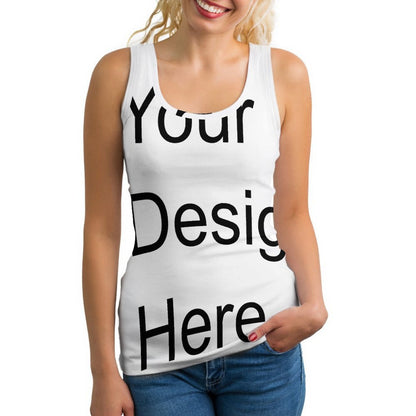 Custom Full Print Tank Top - for Women Milk Silk Crew Neck Sleeveless Sports Tank Top for Spring & Summer