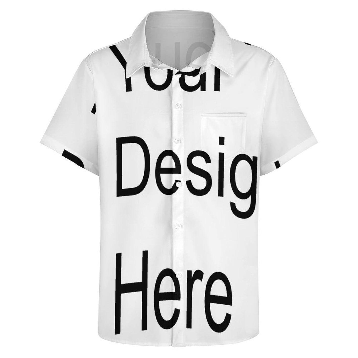 Custom Full Print Shirt - Women's Four-Way Stretch Short-Sleeve Shirt with Pocket and Lapel Collar for Spring & Summer