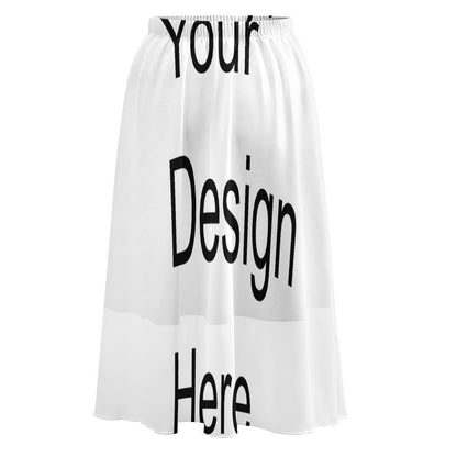 Custom Full Print Skirt - Women's Double-Layer Chiffon Maxi Skirt Skirt for Spring & Summer