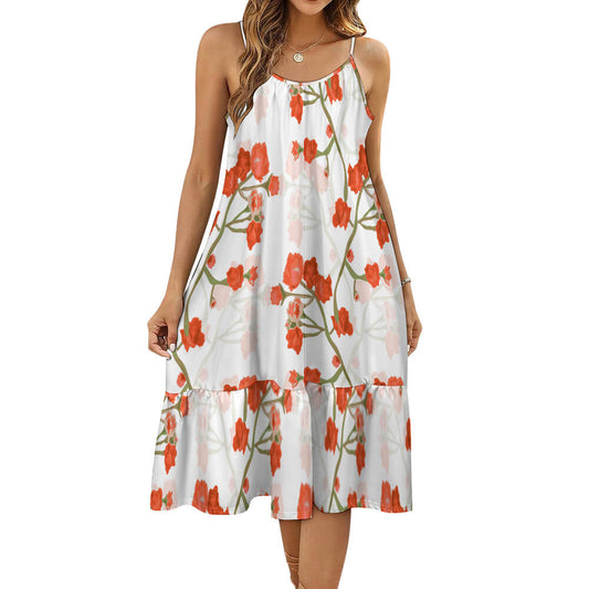 Custom Full Print Dress - Women Four-way Stretch Spaghetti Strap Maxi Dress for Spring & Summer